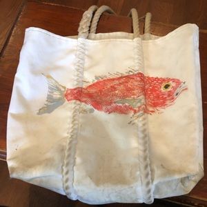 Seabag with fish print (made in Maine)